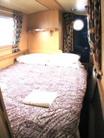 The double bed in it's open position